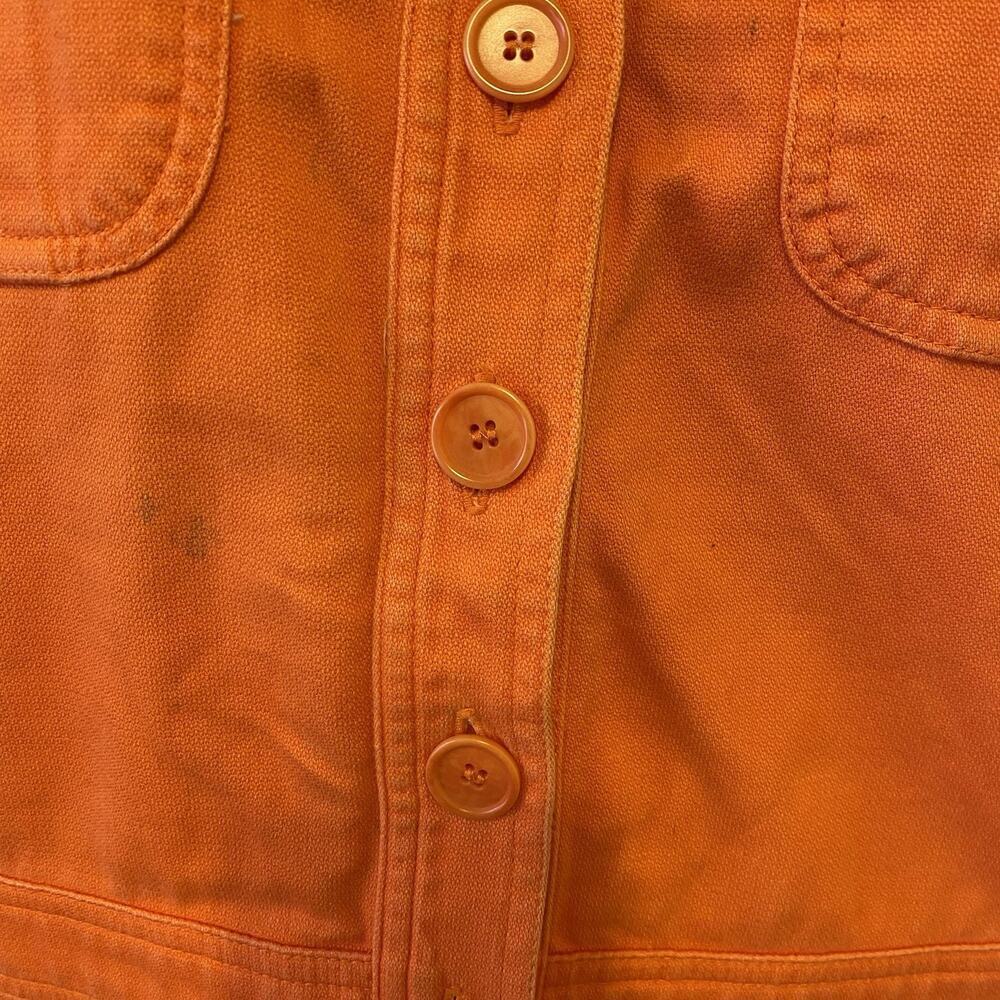 JonesNewYorkSport Jacket Women S Utility Chores Barn Work Outdoor Orange Canvas - Picture 7 of 10